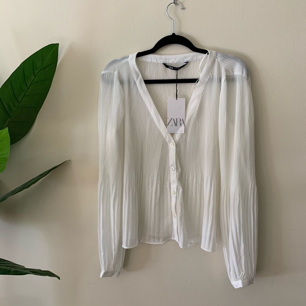 NWT ZARA | WHITE BLOUSE